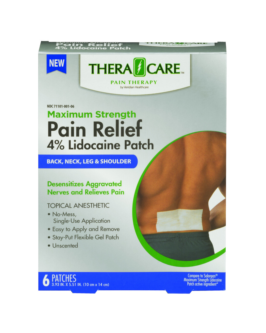 TheraCare™ Pain Relief 4% Lidocaine Patch | Veridian Healthcare