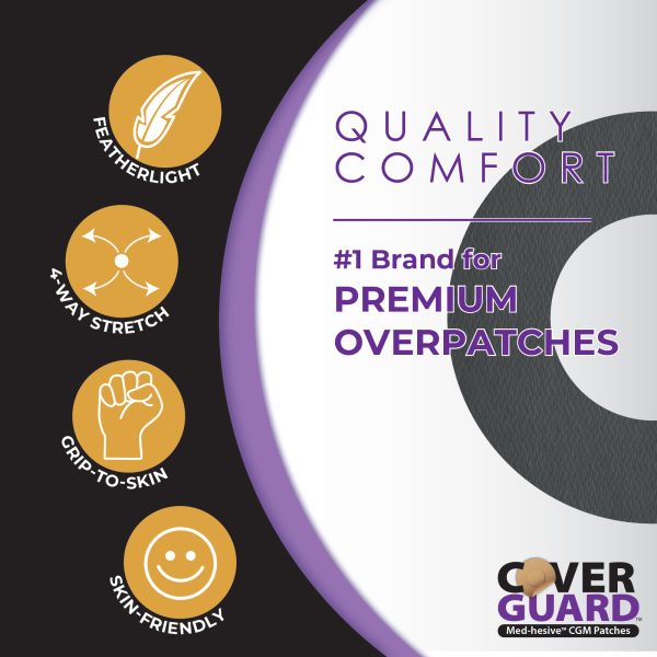 CoverGuard CGM Overpatch | Freestyle Libre 3 | Black Center-cut Design| 25-Count | Waterproof Adhesive | Anti-Fray | Easy Application & Removal | Made in USA | Sensor Protection - Image 4