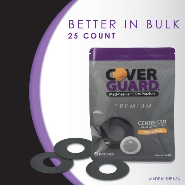 CoverGuard CGM Overpatch | Freestyle Libre 3 | Black Center-cut Design| 25-Count | Waterproof Adhesive | Anti-Fray | Easy Application & Removal | Made in USA | Sensor Protection - Image 9