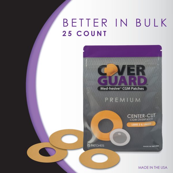 CoverGuard CGM Overpatch | Freestyle Libre 3 | Tan Center-cut Design| 25-Count | Waterproof Adhesive | Anti-Fray | Easy Application & Removal | Made in USA | Sensor Protection - Image 9
