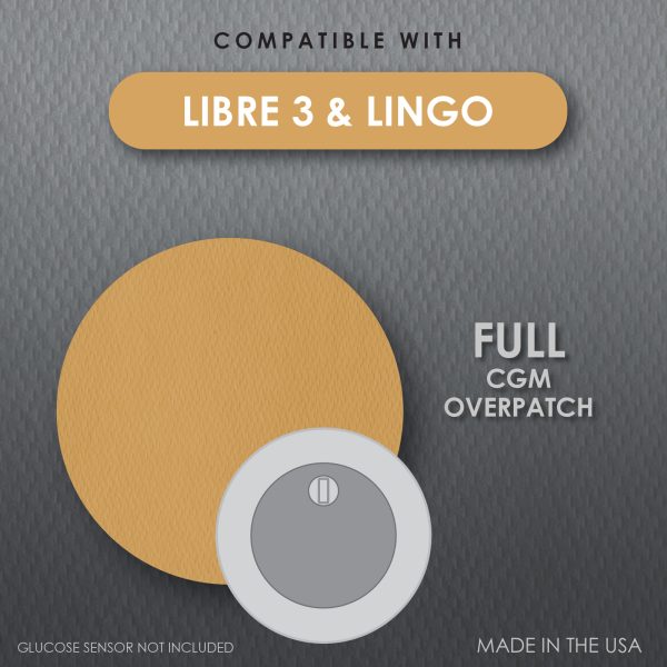 CoverGuard CGM Overpatch | Freestyle Libre 3 | Tan Full Coverage Design| 25-Count | Waterproof Adhesive | Anti-Fray | Easy Application & Removal | Made in USA | Sensor Protection - Image 2