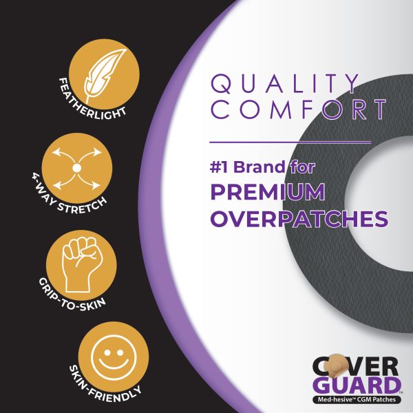 CoverGuard CGM Overpatch | Dexcom G7, Stelo | Black Center-cut Design| 25-Count | Waterproof Adhesive | Anti-Fray | Easy Application & Removal | Made in USA | Sensor Protection - Image 4