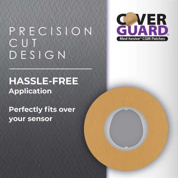 CoverGuard CGM Overpatch | Dexcom G7, Stelo | Tan Center-cut Design| 25-Count | Waterproof Adhesive | Anti-Fray | Easy Application & Removal | Made in USA | Sensor Protection - Image 6