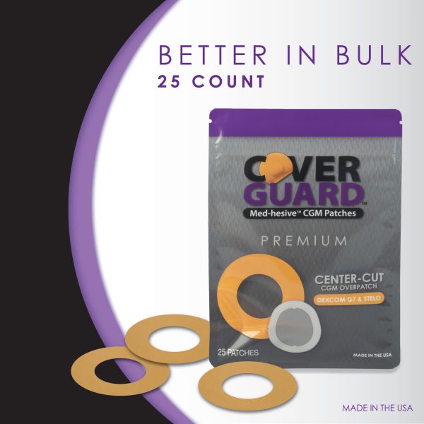 CoverGuard CGM Overpatch | Dexcom G7, Stelo | Tan Center-cut Design| 25-Count | Waterproof Adhesive | Anti-Fray | Easy Application & Removal | Made in USA | Sensor Protection - Image 9