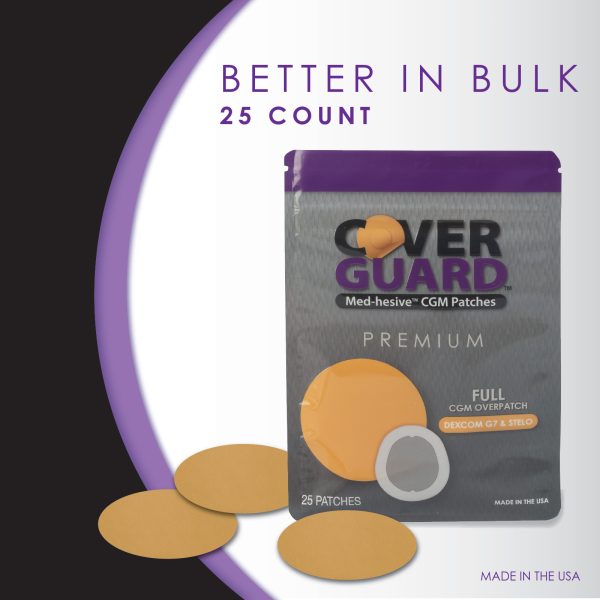 CoverGuard CGM Overpatch | Dexcom G7, Stelo | Tan Full Coverage Design| 25-Count | Waterproof Adhesive | Anti-Fray | Easy Application & Removal | Made in USA | Sensor Protection - Image 9