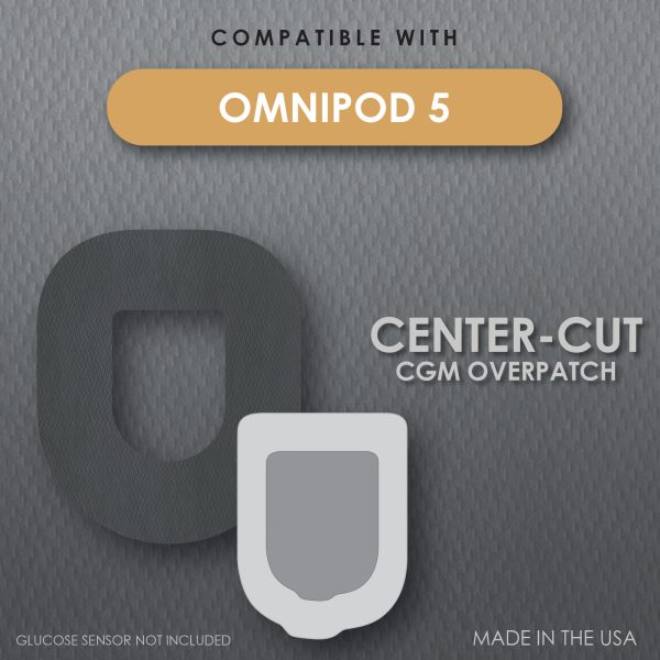 CoverGuard CGM Overpatch | Omnipod 5 Insulin Pod | Black Center-cut Design| 25-Count | Waterproof Adhesive | Anti-Fray | Easy Application & Removal | Made in USA - Image 2