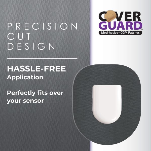 CoverGuard CGM Overpatch | Omnipod 5 Insulin Pod | Black Center-cut Design| 25-Count | Waterproof Adhesive | Anti-Fray | Easy Application & Removal | Made in USA - Image 6