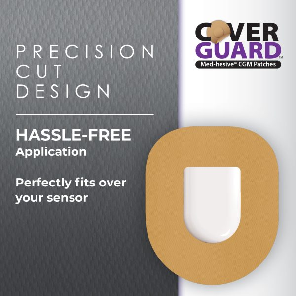 CoverGuard CGM Overpatch | Omnipod 5 Insulin Pod | Tan Center-cut Design| 25-Count | Waterproof Adhesive | Anti-Fray | Easy Application & Removal | Made in USA - Image 6