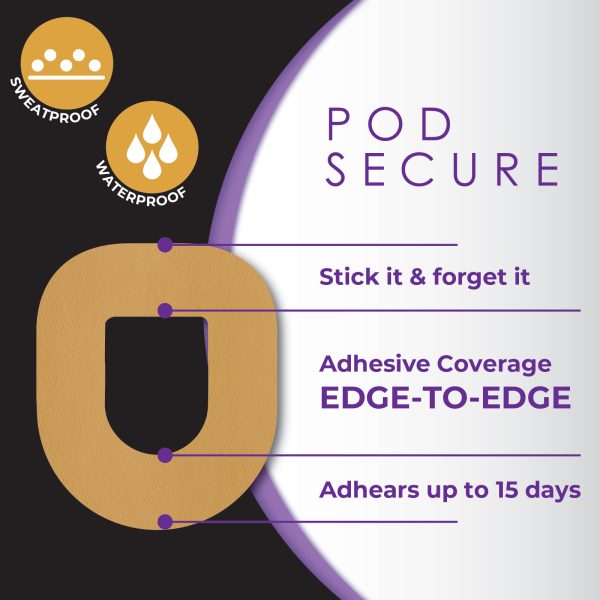 CoverGuard CGM Overpatch | Omnipod 5 Insulin Pod | Tan Center-cut Design| 25-Count | Waterproof Adhesive | Anti-Fray | Easy Application & Removal | Made in USA - Image 8