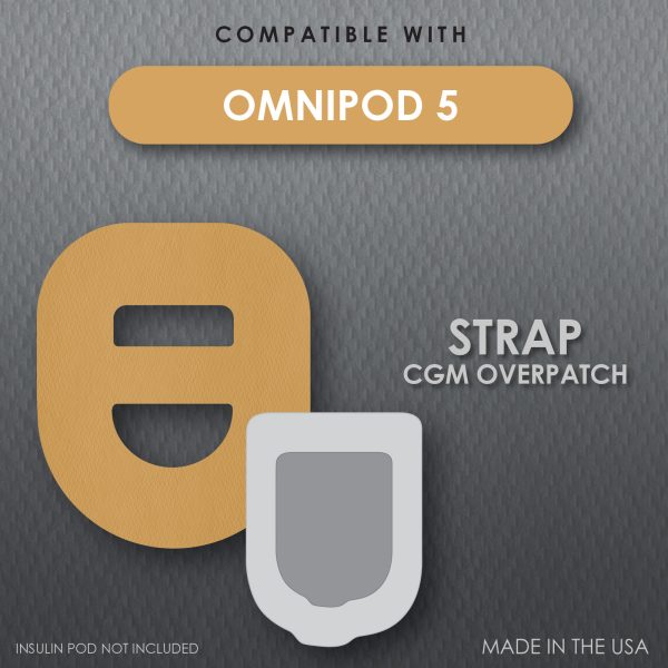 CoverGuard CGM Overpatch | Omnipod 5 Insulin Pod | Tan Cross-strap Design| 25-Count | Waterproof Adhesive | Anti-Fray | Easy Application & Removal | Made in USA - Image 2