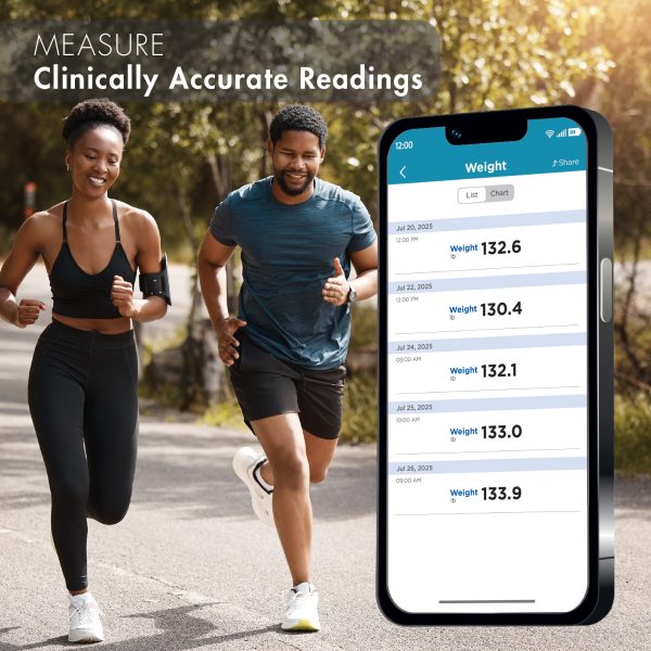 Trackstar Smart Digital Weight Scale | 440 lb Weight Capacity | Trackstar Monitoring App | Bluetooth iOS & Android Compatible | Measure, Track, and Share Results - Image 5