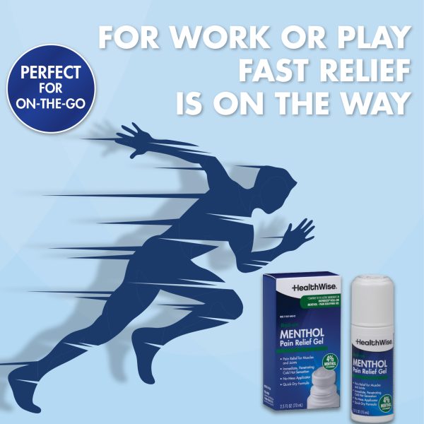 HealthWise 4% Menthol Roll-On | Cold Hot Sensation | Pain Relief Gel | 2.5 oz. 73 mL | Non-Greasy Formula | Immediate Penetrating Action | Topical Analgesic - Image 6
