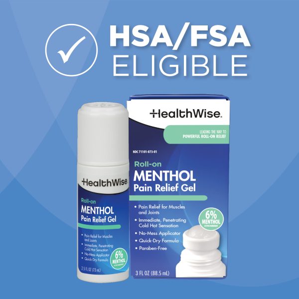 HealthWise 6% Menthol Roll-On | Cold Hot Sensation | Pain Relief Gel | 3 oz. 88.5 mL | Quick-Dry Formula | Immediate Penetrating Action | Topical Analgesic - Image 10