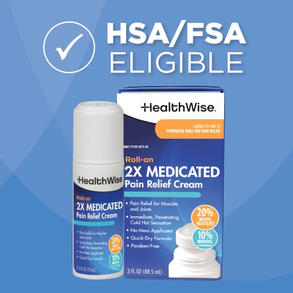 HealthWise 2X Medicated Roll-On | 10% Menthol + 20% Methyl Salicylate | Pain Relief Cream | 3 oz. 88.5 mL | Quick-Dry Formula | Immediate Penetrating Action | Topical Analgesic - Image 9