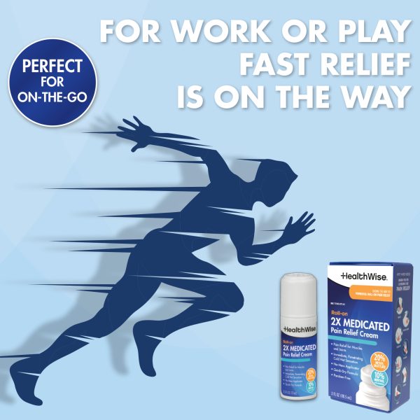 HealthWise 2X Medicated Roll-On | 10% Menthol + 20% Methyl Salicylate | Pain Relief Cream | 3 oz. 88.5 mL | Quick-Dry Formula | Immediate Penetrating Action | Topical Analgesic - Image 6